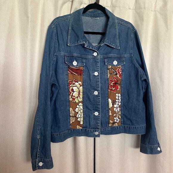 Handmade OOAK Up-cycled Vintage Jacket Birds and Flowers and MOP buttons 1 - Picture 3 of 16